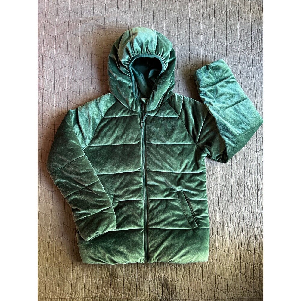 Old Navy Green Velour Winter Jacket XL Big Girls